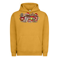 Pigment Peanut Butter Christmas Dog Coffee Urban Hoodie - CowhideDigitalArt