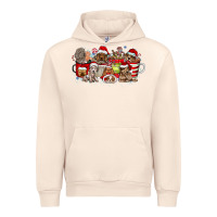 Sandshell Christmas Dog Coffee Urban Hoodie - CowhideDigitalArt