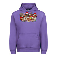Tulip Christmas Dog Coffee Urban Hoodie - CowhideDigitalArt