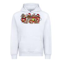 White Christmas Dog Coffee Urban Hoodie - CowhideDigitalArt