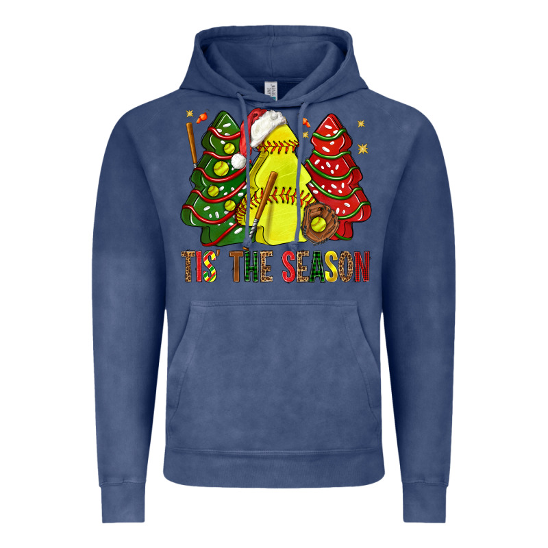 Tis' The Season Softball Christmas Cakes Bbs Vintage Hoodie by BundleAndBundleShop | Teevron