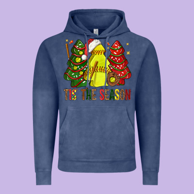 Tis' The Season Softball Christmas Cakes Bbs Vintage Hoodie Designed By Bundleandbundleshop