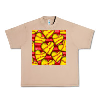 Burro softball hearts seamless pattern Urban Heavy Tee - BundleAndBundleShop