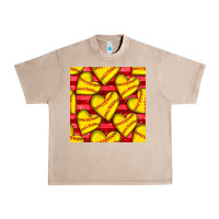 French Oak softball hearts seamless pattern Urban Heavy Tee - BundleAndBundleShop