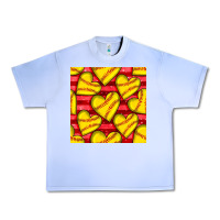 Grape Ice softball hearts seamless pattern Urban Heavy Tee - BundleAndBundleShop