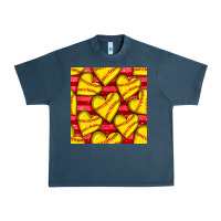 Midnight Navy softball hearts seamless pattern Urban Heavy Tee - BundleAndBundleShop