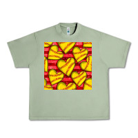 Oil Green softball hearts seamless pattern Urban Heavy Tee - BundleAndBundleShop