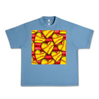 Pebble Blue softball hearts seamless pattern Urban Heavy Tee - BundleAndBundleShop