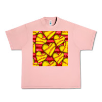 Salmon softball hearts seamless pattern Urban Heavy Tee - BundleAndBundleShop