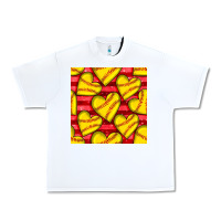 White softball hearts seamless pattern Urban Heavy Tee - BundleAndBundleShop
