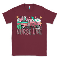Burgundy Nurse Life Truck Classic Tee - BundleAndBundleShop