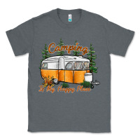 Charcoal Heather camping is my happy place Classic Tee - SublimationCraftShop