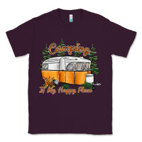 Plum camping is my happy place Classic Tee - SublimationCraftShop
