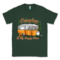 Sports Green camping is my happy place Classic Tee - SublimationCraftShop