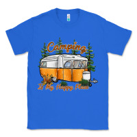 True Royal camping is my happy place Classic Tee - SublimationCraftShop