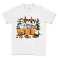 White camping is my happy place Classic Tee - SublimationCraftShop