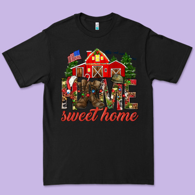 Army Christmas Home Sweet Home Premium Tee Designed By Nancycooperartshop
