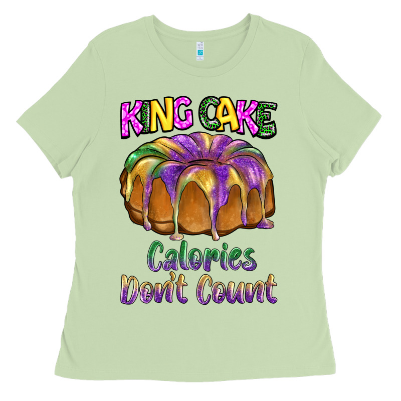 Mardi Gras King Cage Calories Don't Count Ladies Tee by BarkalooDesign | Teevron