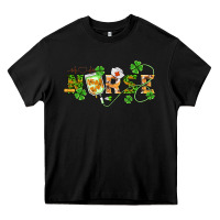 Black st patricks day nurse Heavy Core Tee - BarkalooDesign