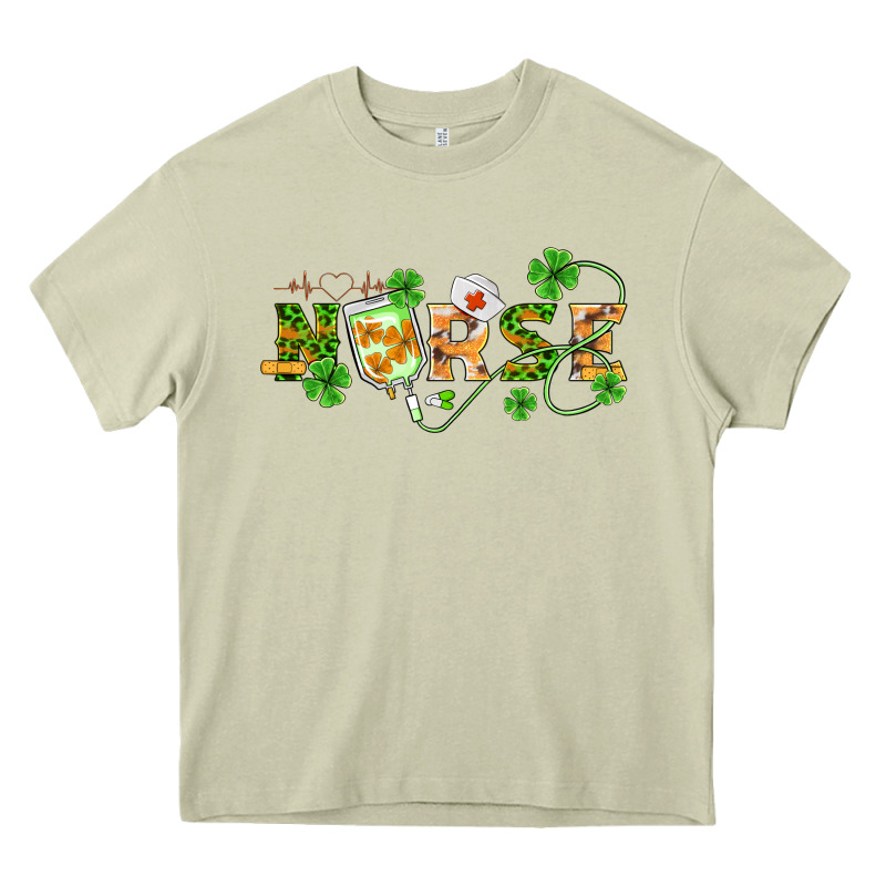St Patricks Day Nurse Heavy Core Tee by BarkalooDesign | Teevron