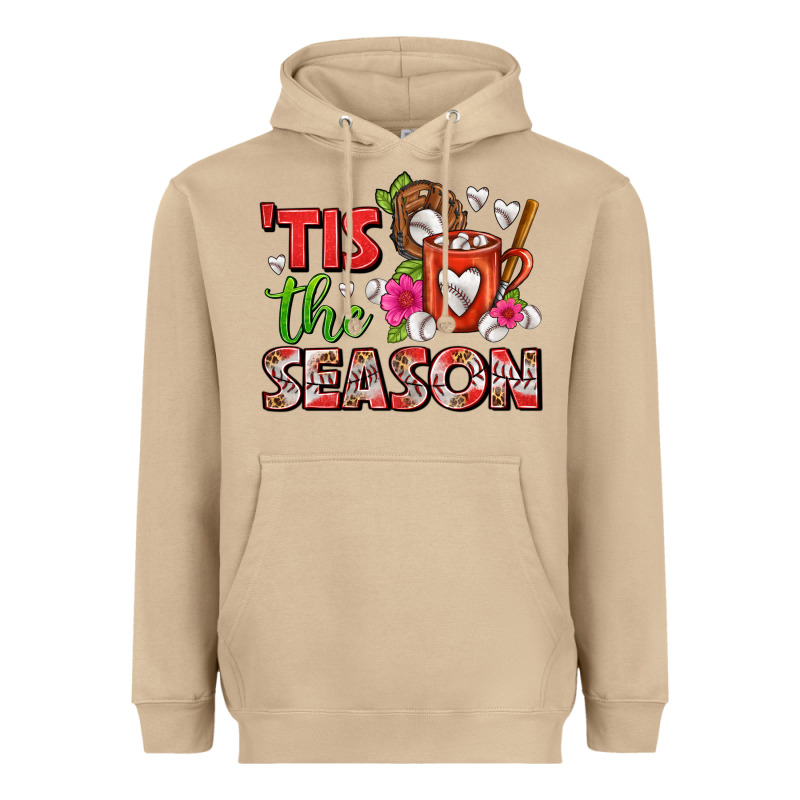Tis The Season Baseball Coffee Mug Heavyweight Hoodie by FaDigitalArtStudio | Teevron