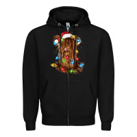 Black christmas heifer cow gnome Zipper Hoodie - CowGirlArtShop