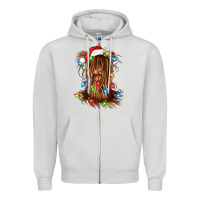Dove Grey christmas heifer cow gnome Zipper Hoodie - CowGirlArtShop