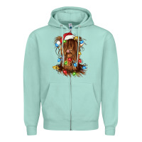 Seafoam christmas heifer cow gnome Zipper Hoodie - CowGirlArtShop
