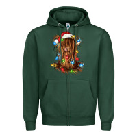 Sports Green christmas heifer cow gnome Zipper Hoodie - CowGirlArtShop