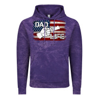 Cloud Purple Dad Life with American Flag Vintage Hoodie - Jasminsmagicworld