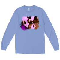 Colony Blue Purple Western Wood Cowhide Frame Long Sleeve Tee - Bettercallsaul