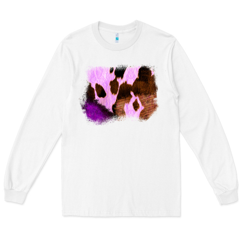 Purple Western Wood Cowhide Frame Long Sleeve Tee by Bettercallsaul | Teevron