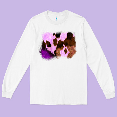 Purple Western Wood Cowhide Frame Long Sleeve Tee Designed By Bettercallsaul