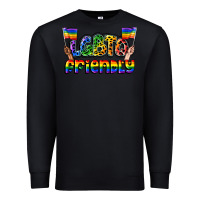 Black lgbtq friendly pride Premium Sweatshirt - FaDigitalArtStudio