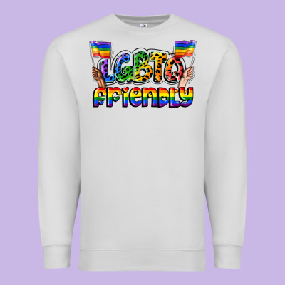 Lgbtq Friendly Pride Premium Sweatshirt Designed By Fadigitalartstudio