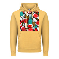 Vintage Mustard nail polish with glitter seamless pattern bbs Vintage Hoodie - BundleAndBundleShop