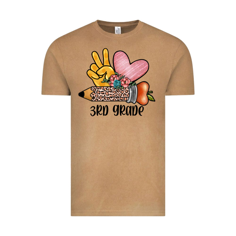 Peace Love 3rd Grade Vintage Tee by JahusDesignShop | Teevron
