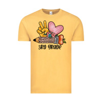 Vintage Mustard peace love 3rd grade Vintage Tee - JahusDesignShop