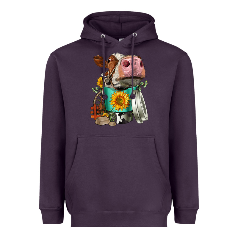 Simmental Cow Coffee Cup Heavyweight Hoodie by FaDigitalArtStudio | Teevron