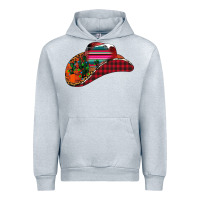 Heather Grey Christmas Cowboy Urban Hoodie - CowhideDigitalArt