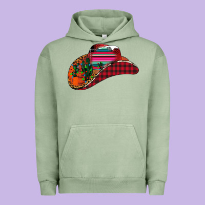 Christmas Cowboy Urban Hoodie Designed By Cowhidedigitalart