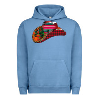 Pigment Pebble Blue Christmas Cowboy Urban Hoodie - CowhideDigitalArt