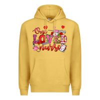 Antique Gold one loved nurse valentine's day Premium Hoodie - OliviaCreatesArt