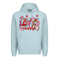 Blue Mist one loved nurse valentine's day Premium Hoodie - OliviaCreatesArt