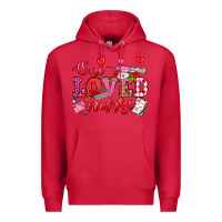 Cardinal one loved nurse valentine's day Premium Hoodie - OliviaCreatesArt