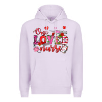 Lilac one loved nurse valentine's day Premium Hoodie - OliviaCreatesArt