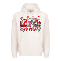 Pale Pink one loved nurse valentine's day Premium Hoodie - OliviaCreatesArt