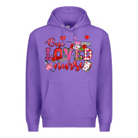 Purple one loved nurse valentine's day Premium Hoodie - OliviaCreatesArt