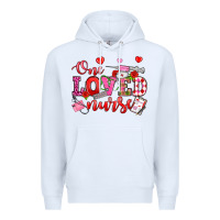 White one loved nurse valentine's day Premium Hoodie - OliviaCreatesArt