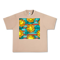 Burro softball sunflowers with serape seamless pattern Urban Heavy Tee - BundleAndBundleShop